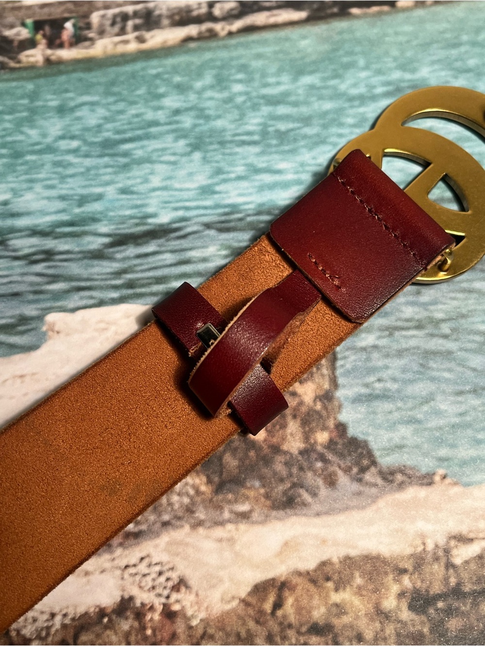 Gucci Double G Brown Leather Belt 🤎🤎🎩🎩🎩 - Picture 3 of 6
